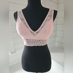 Lace Bralette in Soft Pink